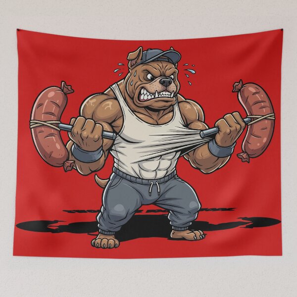Item preview, Bodybuilder Dog | Silly Paws Studio designed and sold by SillyPawsStudio.
