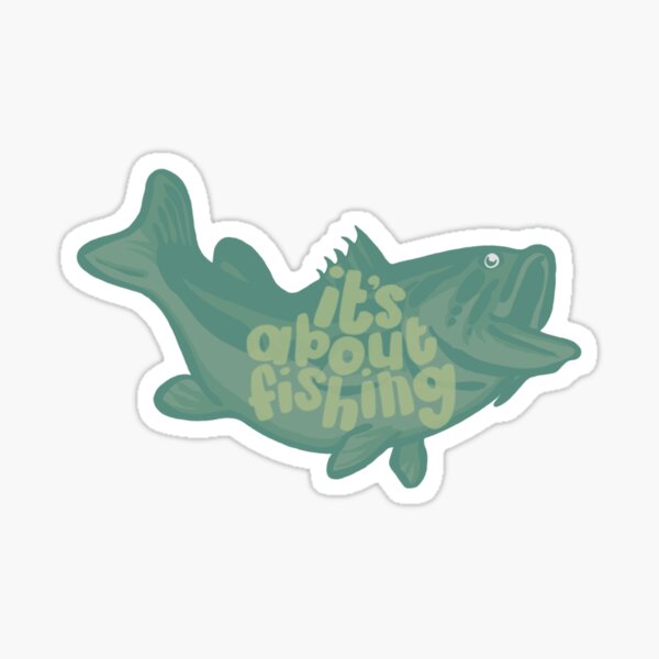 I Suck At Fishing Funny Large Mouth Bass Fishing Joke  Sticker for Sale by  mchargue12