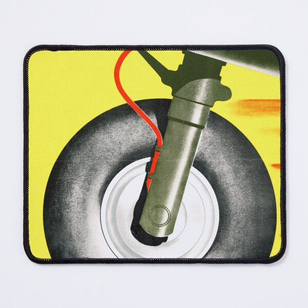 Item preview, Vintage Mid-Century Aviation Safety Poster | Check Brakes While Taxi | Bold Colors & Modernist Design | Home Decor designed and sold by artofuniverse.