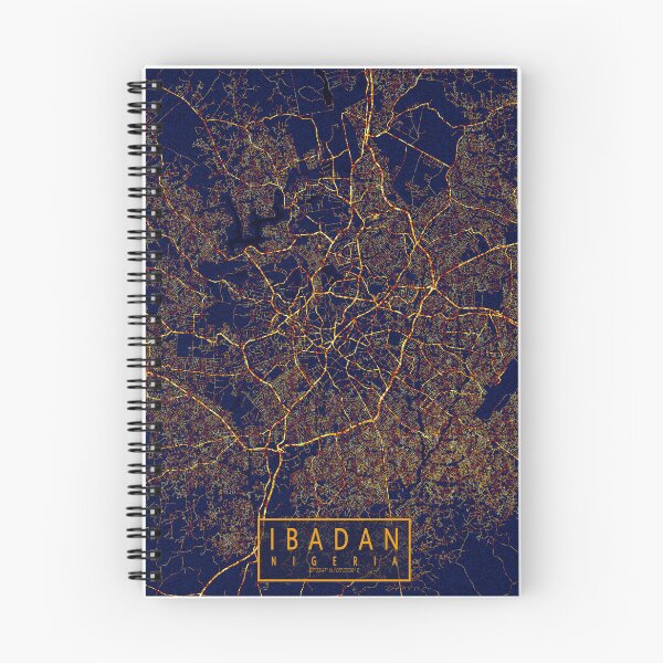 Item preview, Ibadan, Oyo, Nigeria Map - City At Night designed and sold by deMAP.