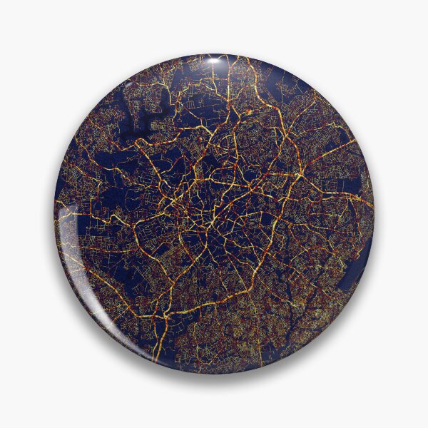 Item preview, Ibadan, Oyo, Nigeria Map - City At Night designed and sold by deMAP.