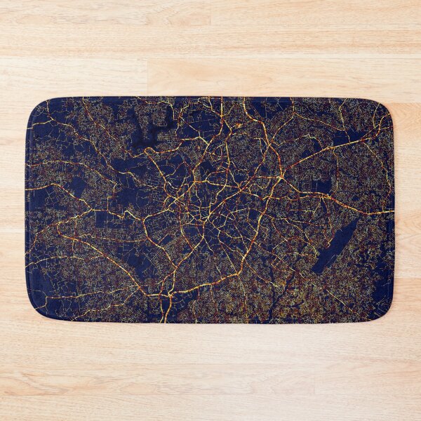 Item preview, Ibadan, Oyo, Nigeria Map - City At Night designed and sold by deMAP.