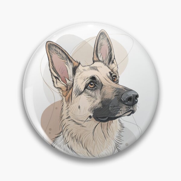 Item preview, German Shepherd Portrait - Stylized Dog Art designed and sold by Ommash.