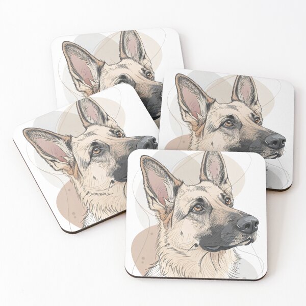 Item preview, German Shepherd Portrait - Stylized Dog Art designed and sold by Ommash.