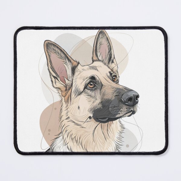 Item preview, German Shepherd Portrait - Stylized Dog Art designed and sold by Ommash.