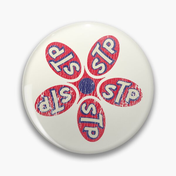 Item preview, STP flower seventies Hot Rod, V-dub, Gasser - aged, burnout print designed and sold by retropetrol.
