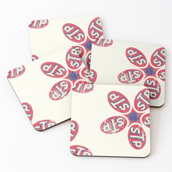 Item preview, STP flower seventies Hot Rod, V-dub, Gasser - aged, burnout print designed and sold by retropetrol.