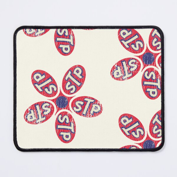 Item preview, STP flower seventies Hot Rod, V-dub, Gasser - aged, burnout print designed and sold by retropetrol.