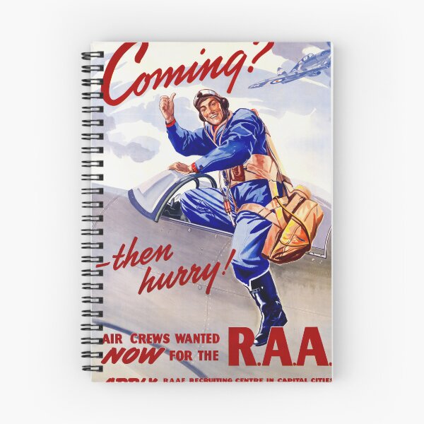 Item preview, Vintage RAAF Recruitment Poster | WWII Era Art | Air Force Pilot Illustration | Join the Air Crews Now & Feel the Adventure designed and sold by artofuniverse.