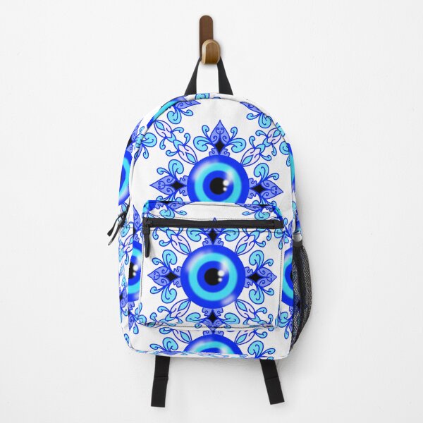 Item preview, Blue Evil Eye with Ornamental Mandala Pattern Nazar designed and sold by holywarter.