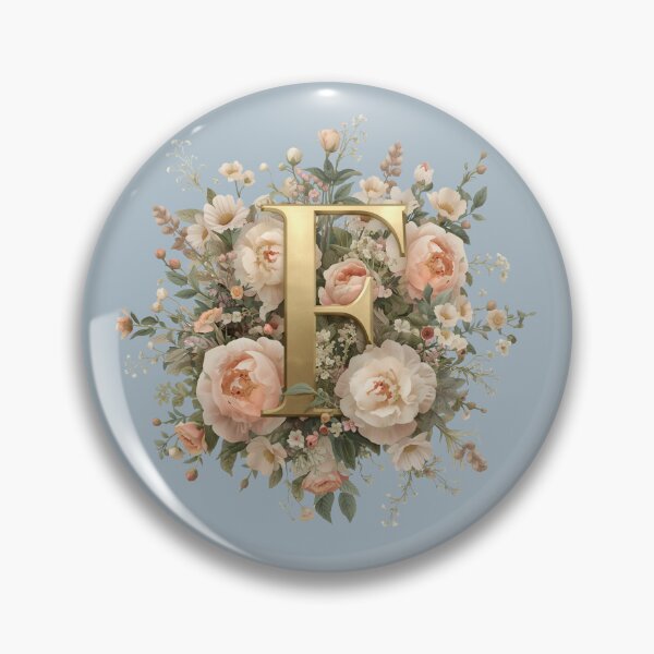 Item preview, Floral Monogram Letter F Wall Art – Elegant Gold Initial F with Roses & Peonies | Personalized Wedding Gift, Nursery Decor, Feminine Botanical Initial F Print designed and sold by AmenAlways.
