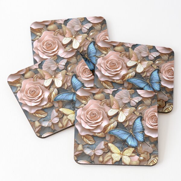 Item preview, Butterfly And Rose Pattern designed and sold by foxstudio2000.