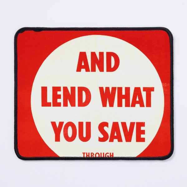 Item preview, World War II Propaganda Poster | Save Money Invest in War Savings | Bold Typography & Striking Red Yellow Black Design designed and sold by artofuniverse.
