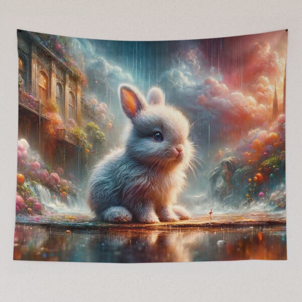 Item preview, Big Baby Bunny Getting Wet in the Rain designed and sold by M-Y-A-R-T-.