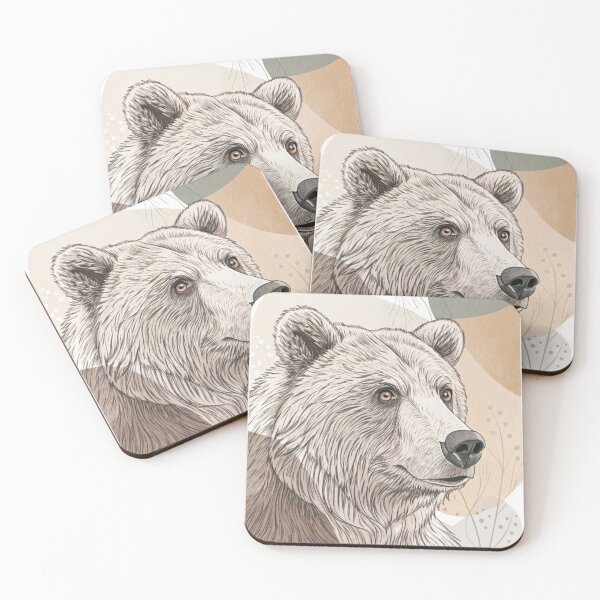 Item preview, Boho Wilderness Bear Line Art designed and sold by Ommash.