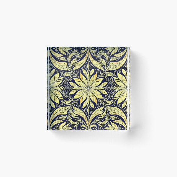 Item preview, Green, Flowers & Leaves, Abstract Artistic Stylize, Symmetrical Repeated Texture Pattern (image size 8320x12480) designed and sold by Digital-Davinci.