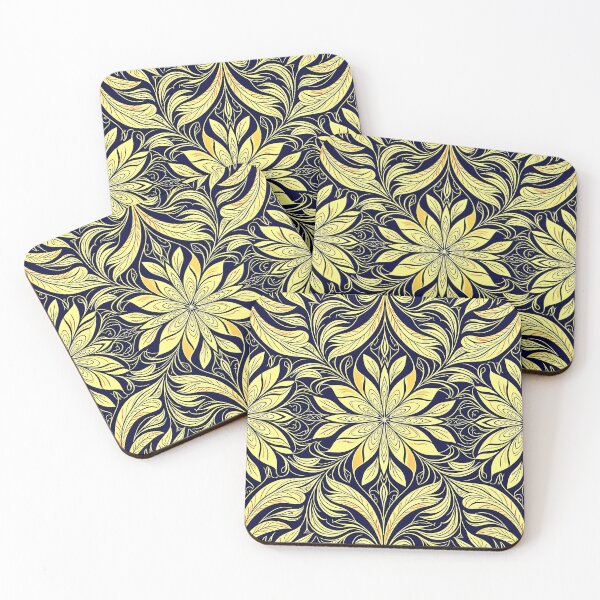 Item preview, Green, Flowers & Leaves, Abstract Artistic Stylize, Symmetrical Repeated Texture Pattern (image size 8320x12480) designed and sold by Digital-Davinci.