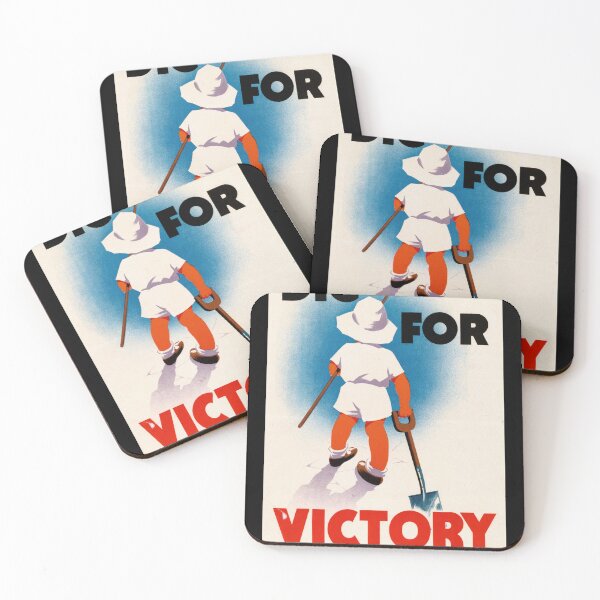 Item preview, Vintage WWII Poster | Dig for Victory Art | Child with Rake & Shovel | British Propaganda Print | Retro Garden Decor designed and sold by artofuniverse.