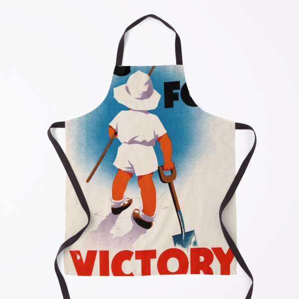 Item preview, Vintage WWII Poster | Dig for Victory Art | Child with Rake & Shovel | British Propaganda Print | Retro Garden Decor designed and sold by artofuniverse.