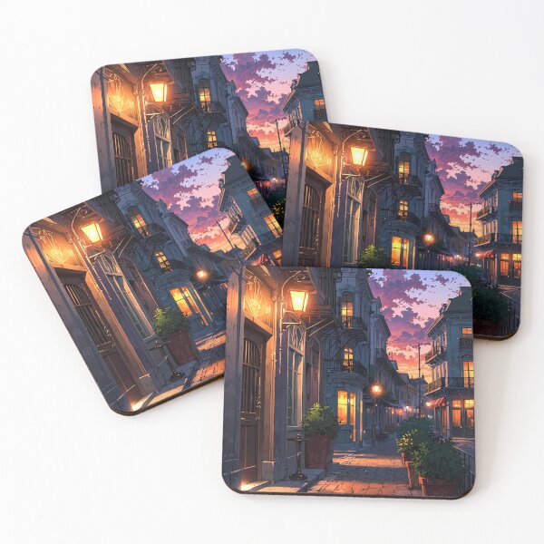 Item preview, Sunset Street in New Orleans designed and sold by HikariMoments.