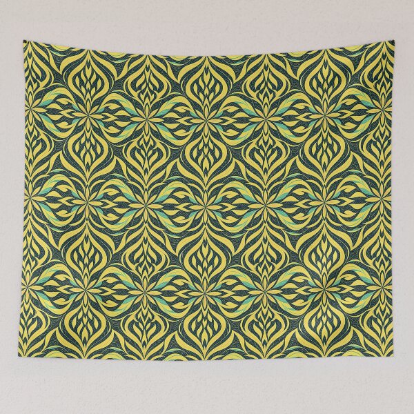 Item preview, Green, Flowers & Leaves, Abstract Artistic Stylize, Symmetrical Repeated Texture Pattern (image size 8320x12480) designed and sold by Digital-Davinci.