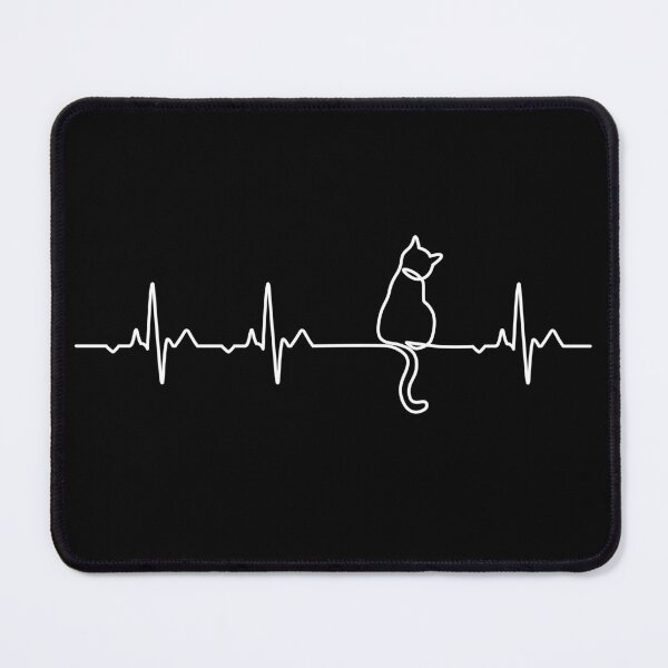 Item preview, Cat Heartbeat Line Art designed and sold by clickbongski.