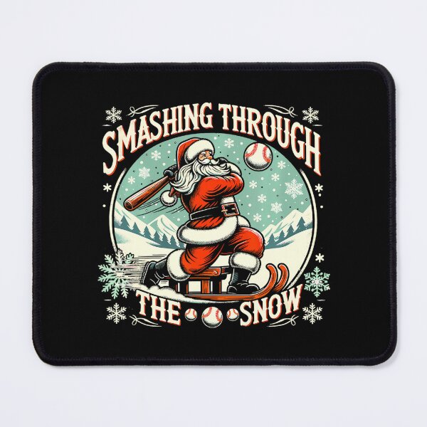 Item preview, Baseball Player Christmas Santa Smashing Through The Snow T-Shirt 190 designed and sold by LoriaVasques.