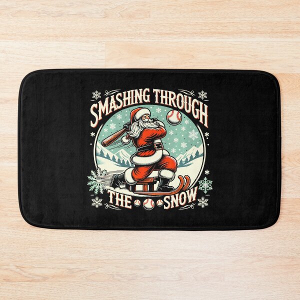 Item preview, Baseball Player Christmas Santa Smashing Through The Snow T-Shirt 190 designed and sold by LoriaVasques.