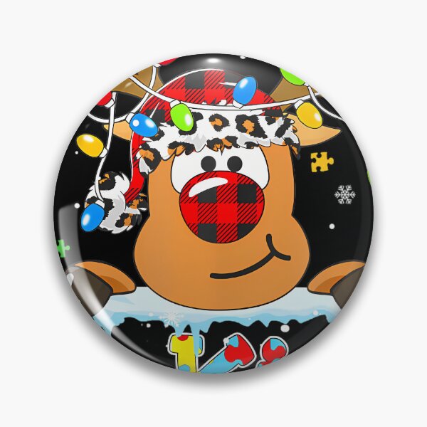Item preview, Be Kind Reindeer Red Plaid Puzzle Autism Awareness Christmas T-Shirt 330 designed and sold by LoriaVasques.