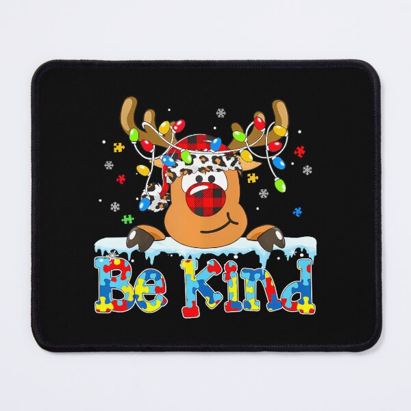 Item preview, Be Kind Reindeer Red Plaid Puzzle Autism Awareness Christmas T-Shirt 330 designed and sold by LoriaVasques.