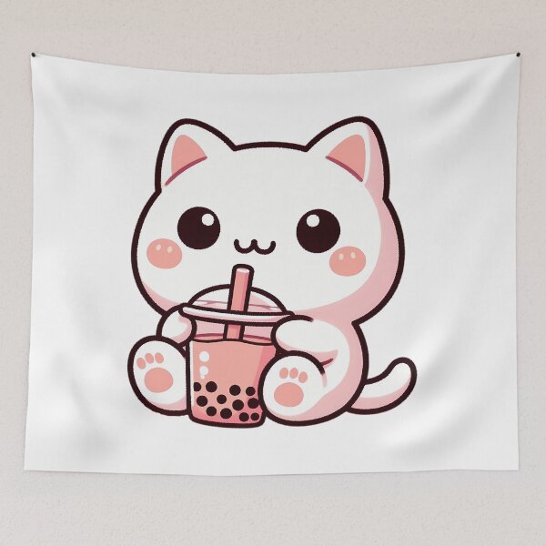 Item preview, Kitty Loves Boba designed and sold by GregHuel.