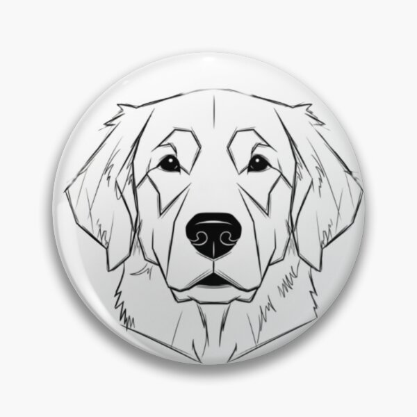 Artikelvorschau, Minimalistische Golden Retriever-Strichzeichnung - Pawsitive Vibes entworfen und verkauft von Ommash.