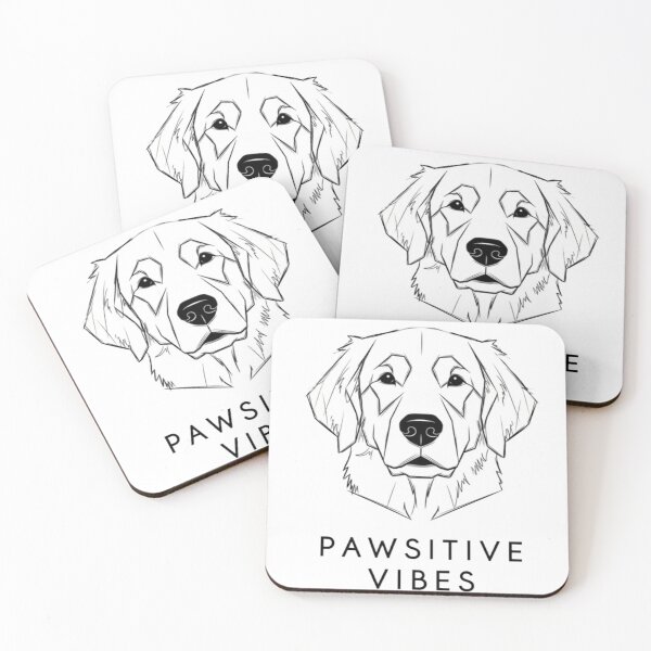 Item preview, Minimalist Golden Retriever Line Art - Pawsitive Vibes designed and sold by Ommash.