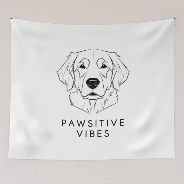 Item preview, Minimalist Golden Retriever Line Art - Pawsitive Vibes designed and sold by Ommash.