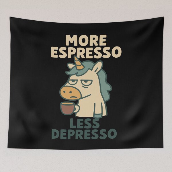 Item preview, More Espresso Less Depresso Coffee Lovers designed and sold by LuminOrb.