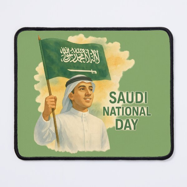 Item preview, Watercolor Saudi National Day Illustration designed and sold by AMAOZ.