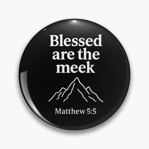 Item preview, Blessed Are the Meek – Matthew 5:5 Globe Christian Design on Dark designed and sold by BuenCamino.Store.