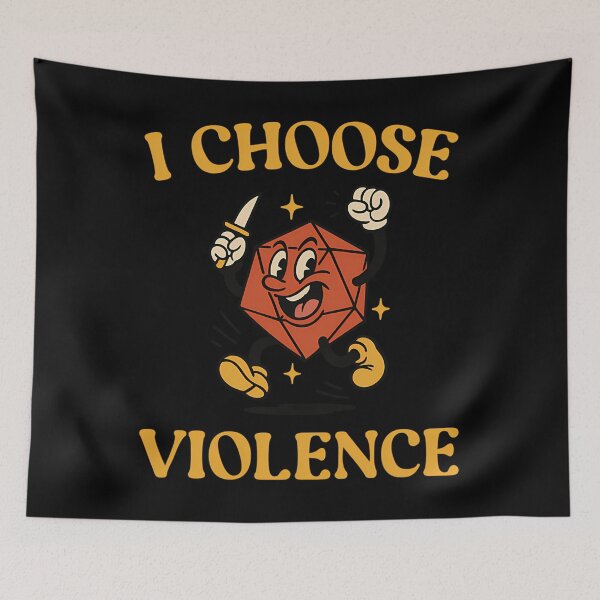 Aperçu de l'œuvre Je choisis la violence D20 Dice Funny Ttrpg créée et vendue par MASORRERA.