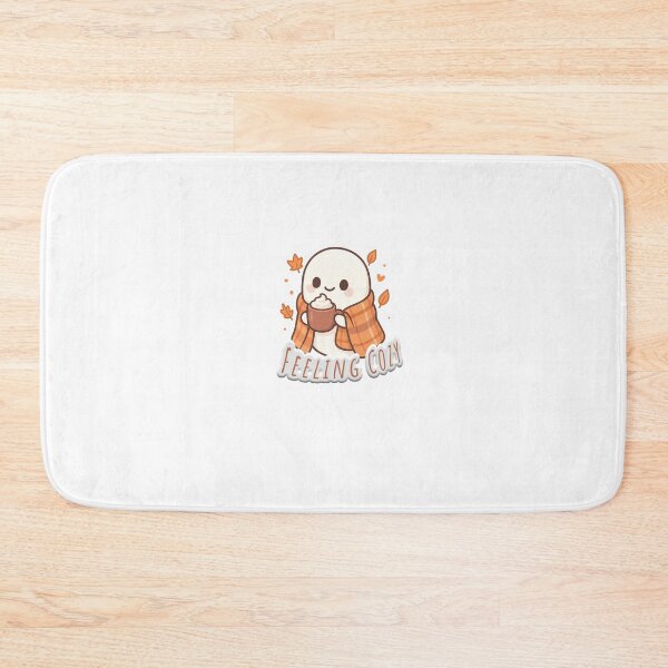 Item preview, Cozy Kawaii Ghost Sticker with Blanket and Hot Cocoa | Cute Halloween Vinyl Sticker | Autumn Spooky-Cute Ghost designed and sold by dailyprintables.