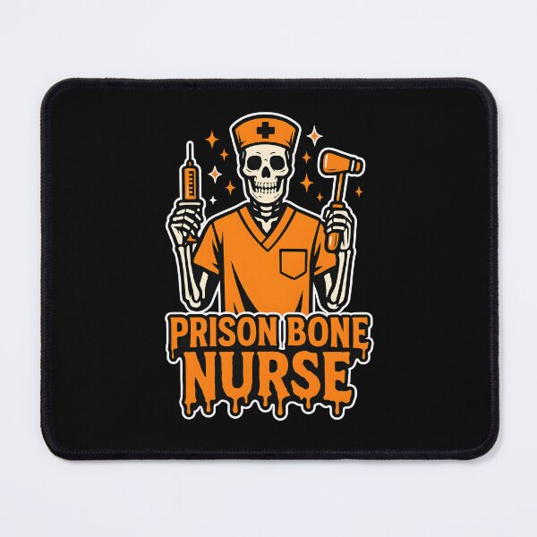 Item preview, Prison Bone Nurse – Halloween Skeleton Nurse with Spooky Prison Medical Tools – Male Prison Nurse Design designed and sold by ClinicalHubs.