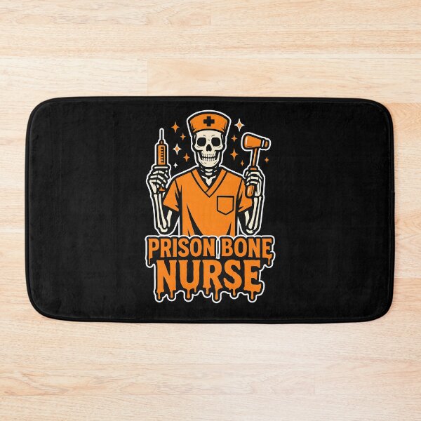 Item preview, Prison Bone Nurse – Halloween Skeleton Nurse with Spooky Prison Medical Tools – Male Prison Nurse Design designed and sold by ClinicalHubs.