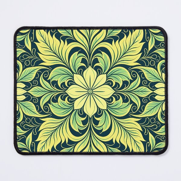 Item preview, Green, Flowers & Leaves, Abstract Artistic Stylize, Symmetrical Repeated Texture Pattern (image size 8320x12480) designed and sold by Digital-Davinci.