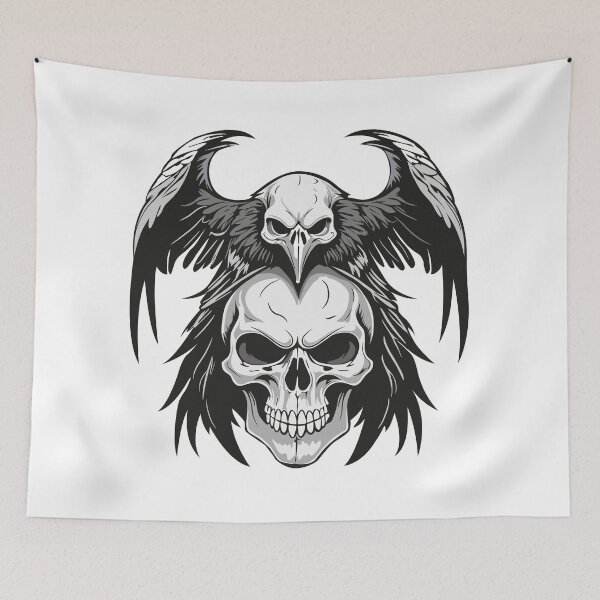 Item preview, skull and raven designed and sold by samandale.