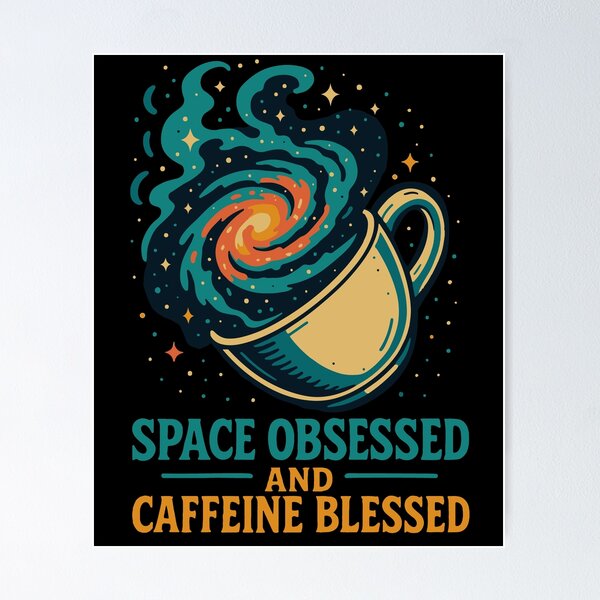 Item preview, Space Obsessed Caffeine Blessed Space Astronomy designed and sold by LuminOrb.
