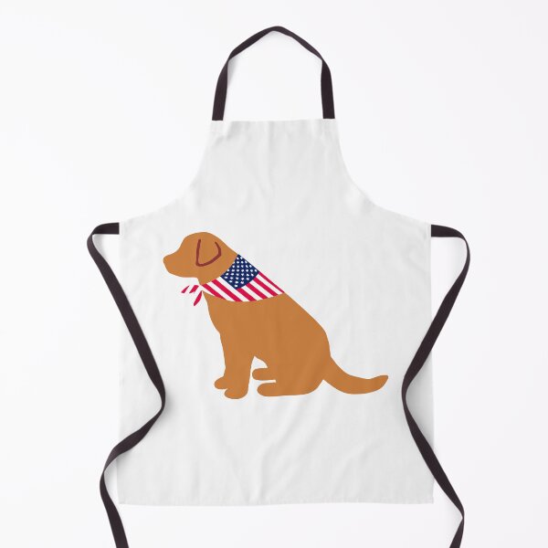 Item preview, Patriotic Fox Red Labrador Sitting with a Scarf designed and sold by HappyLabradors.