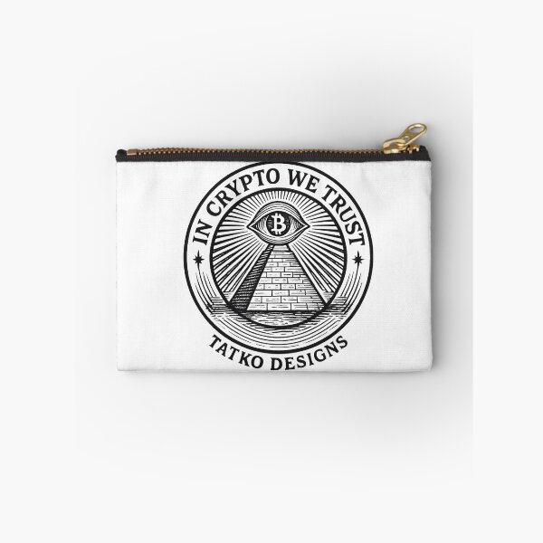 Item preview, In Crypto We Trust – Pyramid Bitcoin Emblem designed and sold by Tatko Designs.