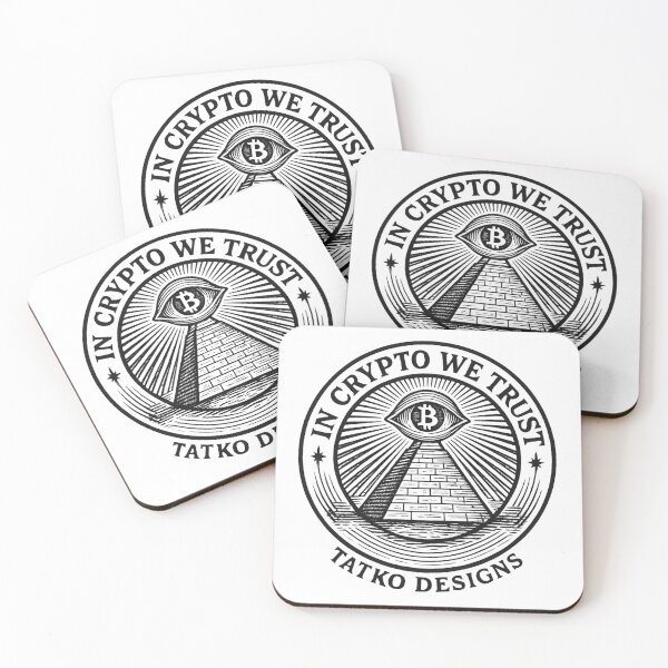 Item preview, In Crypto We Trust – Pyramid Bitcoin Emblem designed and sold by Tatko Designs.