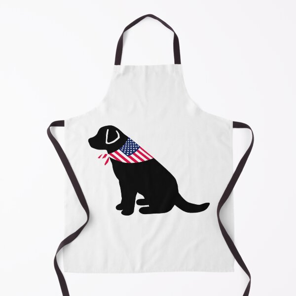 Item preview, Patriotic Black Labrador Sitting with a Scarf designed and sold by HappyLabradors.