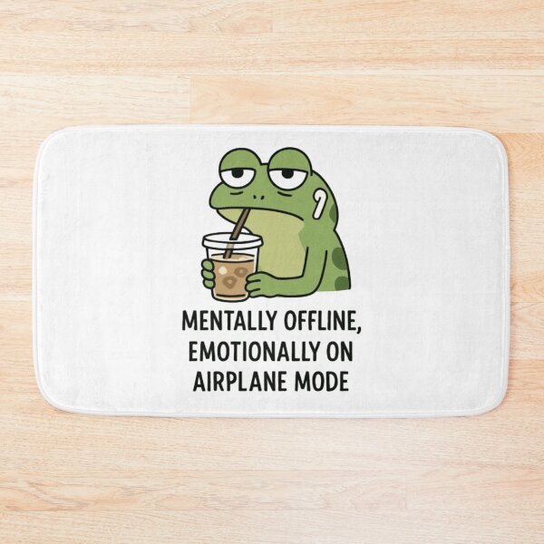 Item preview, Funny Frog Meme Coffee Quote – Mentally Offline Emotionally on Airplane Mode – Cute Aesthetic Frog Sticker, T-Shirt & Gift Idea designed and sold by cocoshopdesign.