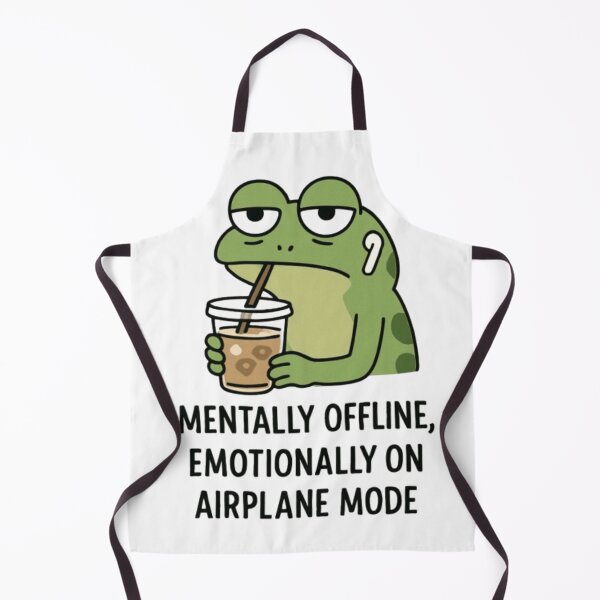 Item preview, Funny Frog Meme Coffee Quote – Mentally Offline Emotionally on Airplane Mode – Cute Aesthetic Frog Sticker, T-Shirt & Gift Idea designed and sold by cocoshopdesign.